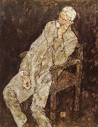Egon Schiele Portrait of Johann Harms oil painting artist